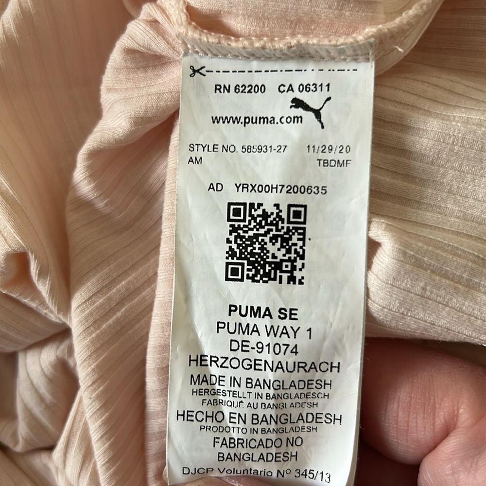 Puma | baby pink ribbed sleeveless workout‎ tank-top Size XL - Picture 8 of 10